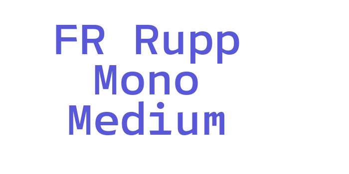 FR Rupp Mono Medium Font Download