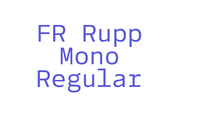 FR Rupp Mono Regular Font Download