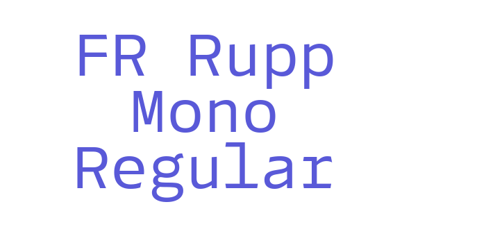 FR Rupp Mono Regular Font Download