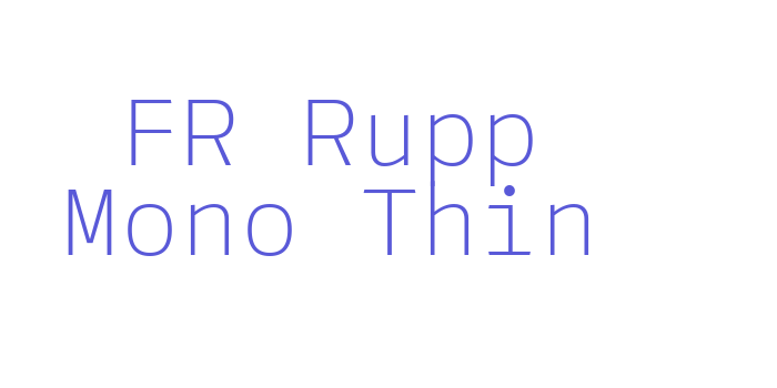 FR Rupp Mono Thin Font Download