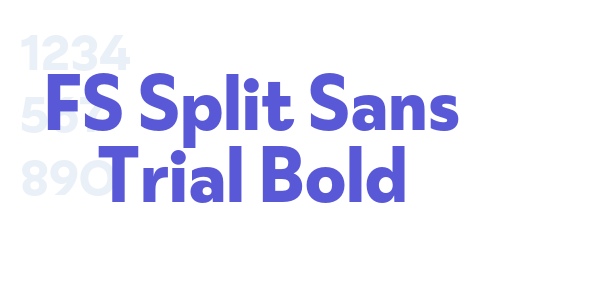 FS Split Sans Trial Bold font free