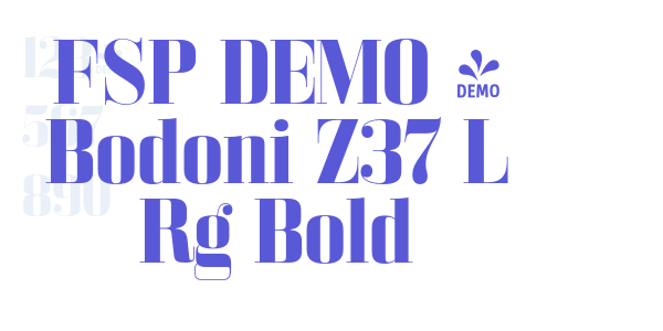 FSP DEMO – Bodoni Z37 L Rg Bold font free