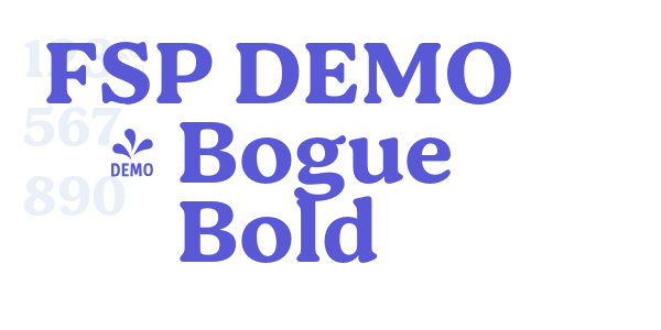 FSP DEMO – Bogue Bold font free