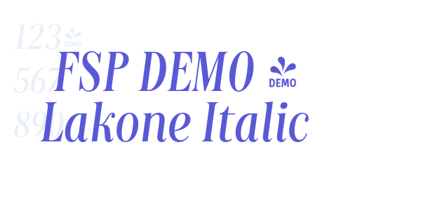 FSP DEMO – Lakone Italic font free