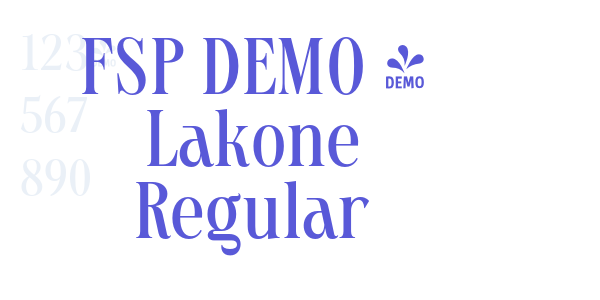 FSP DEMO – Lakone Regular font free