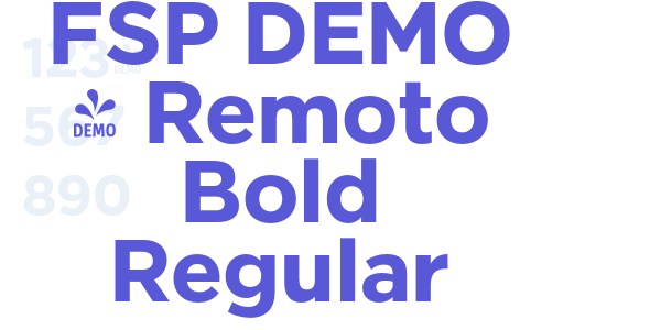 FSP DEMO – Remoto Bold Regular font free