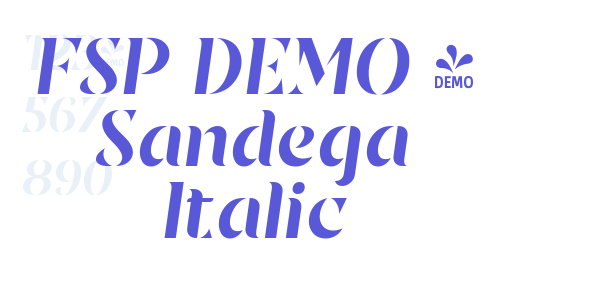 FSP DEMO – Sandega Italic font