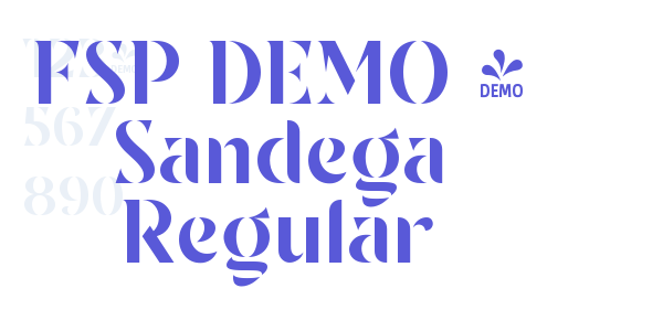 FSP DEMO – Sandega Regular font