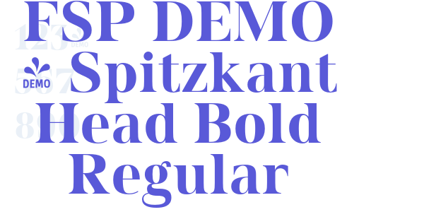 FSP DEMO – Spitzkant Head Bold Regular font free