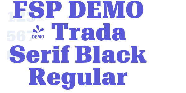 FSP DEMO – Trada Serif Black Regular font free