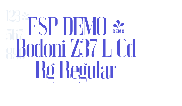 FSP DEMO – Bodoni Z37 L Cd Rg Regular font download