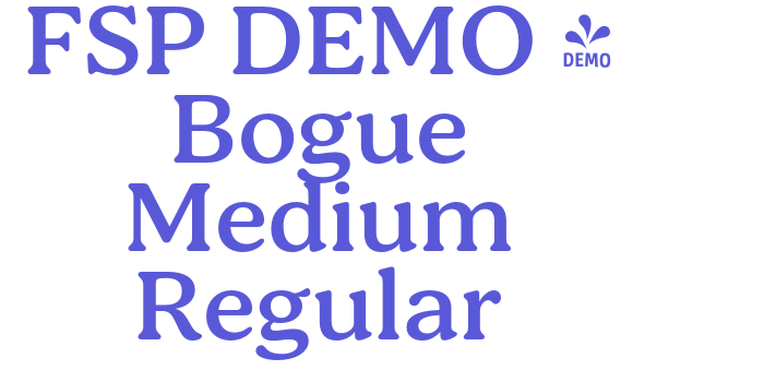 FSP DEMO – Bogue Medium Regular Font Download