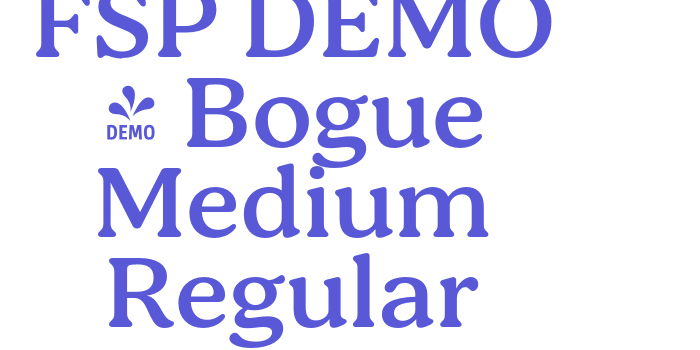 FSP DEMO – Bogue Medium Regular Font