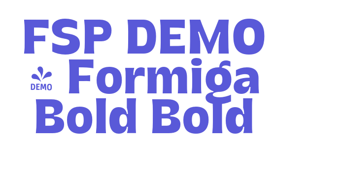 FSP DEMO – Formiga Bold Bold Font Download