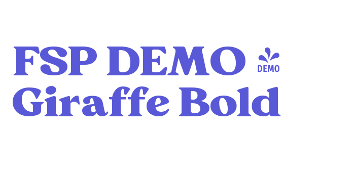 FSP DEMO – Giraffe Bold Font Download