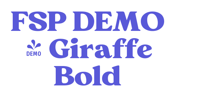 FSP DEMO – Giraffe Bold Font