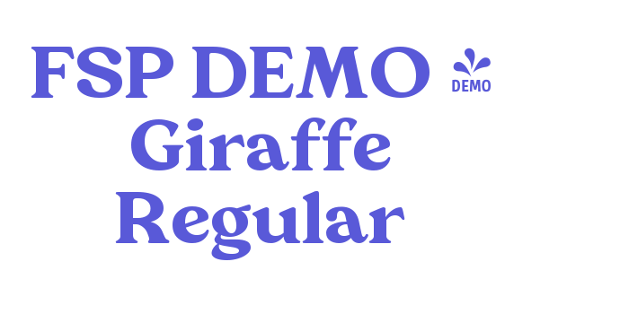 FSP DEMO – Giraffe Regular Font Download