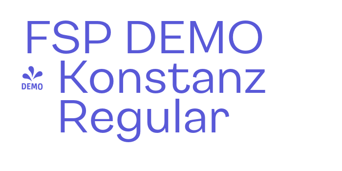 FSP DEMO – Konstanz Regular Font Download