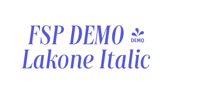 FSP DEMO – Lakone Italic Font Download