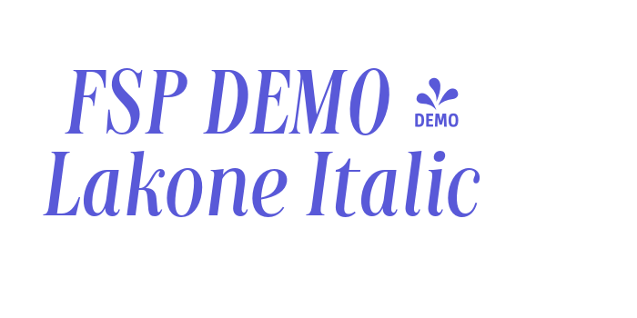 FSP DEMO – Lakone Italic Font