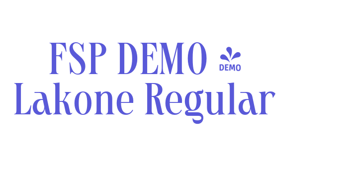 FSP DEMO – Lakone Regular Font Download