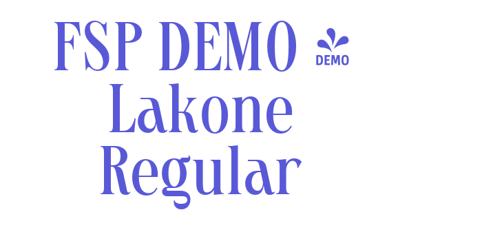 FSP DEMO – Lakone Regular Font