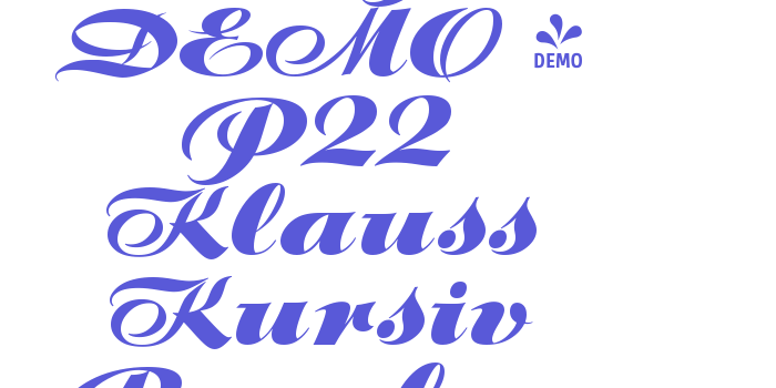 FSP DEMO – P22 Klauss Kursiv Regular Font Download