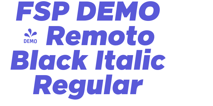 FSP DEMO – Remoto Black Italic Regular Font Download