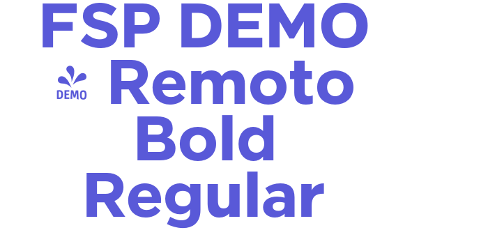 FSP DEMO – Remoto Bold Regular Font Download