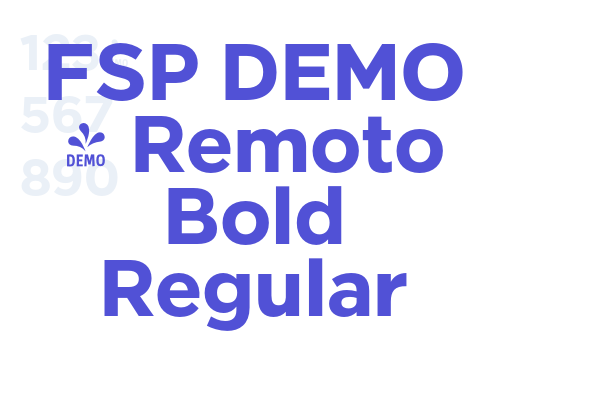 FSP DEMO – Remoto Bold Regular