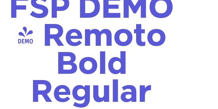 FSP DEMO – Remoto Bold Regular Font