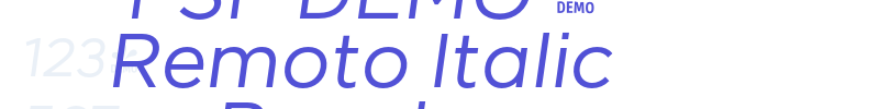 FSP DEMO – Remoto Italic Regular-font