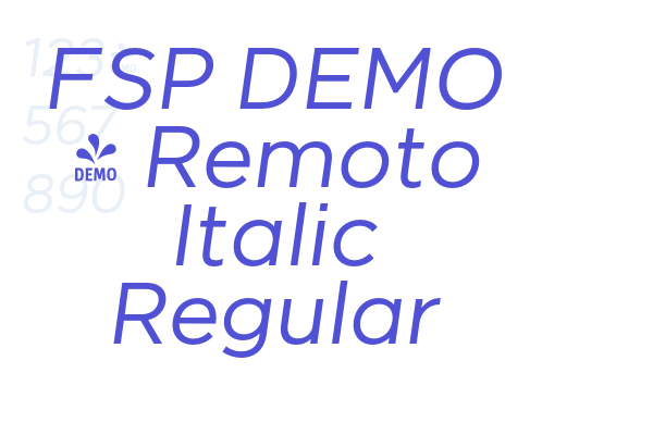 FSP DEMO – Remoto Italic Regular