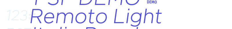 FSP DEMO – Remoto Light Italic Regular-font