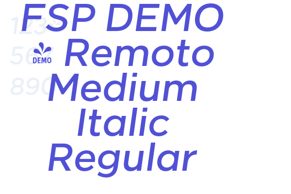 FSP DEMO – Remoto Medium Italic Regular