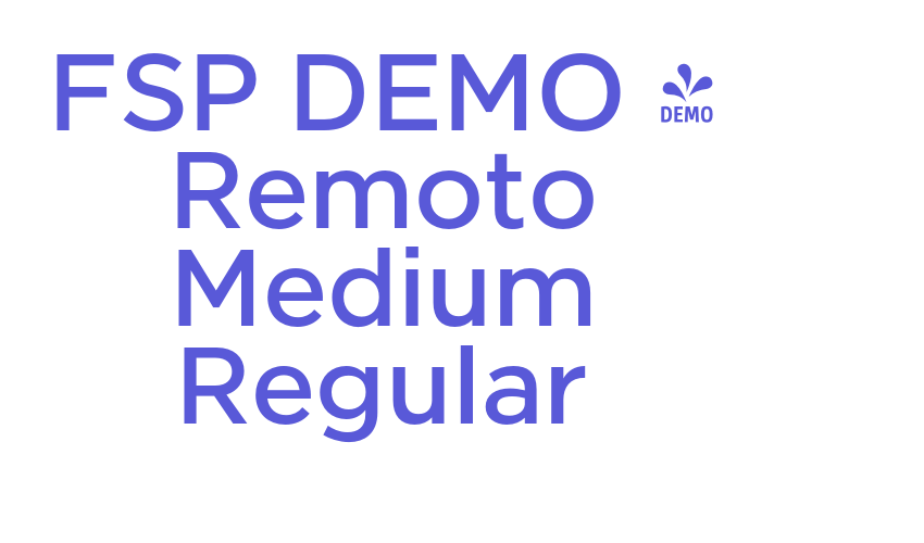 FSP DEMO – Remoto Medium Regular Font Download