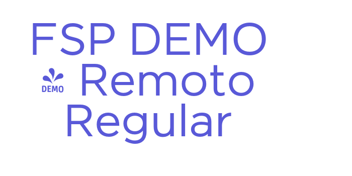 FSP DEMO – Remoto Regular Font Download