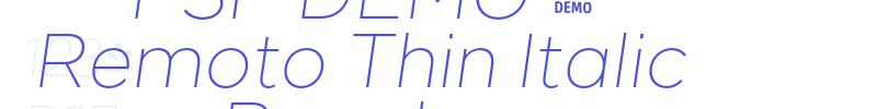 FSP DEMO – Remoto Thin Italic Regular-font