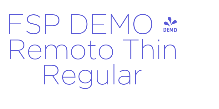 FSP DEMO – Remoto Thin Regular Font Download