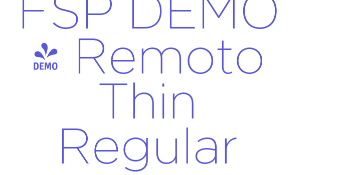 FSP DEMO – Remoto Thin Regular Font