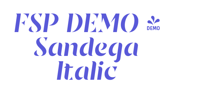 FSP DEMO – Sandega Italic Font Download