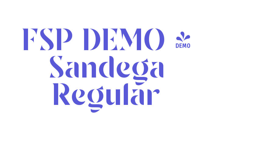 FSP DEMO – Sandega Regular Font Download