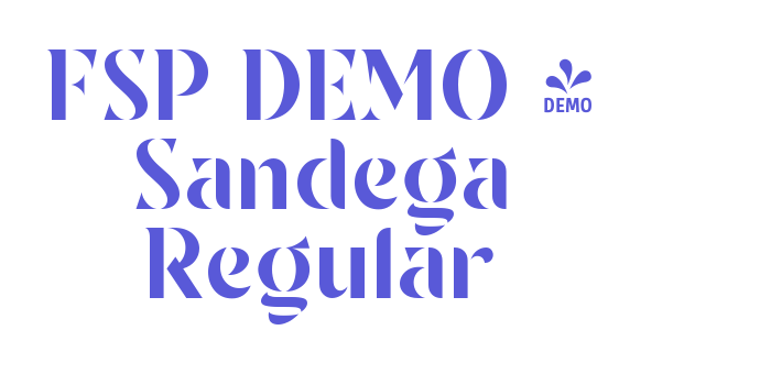 FSP DEMO – Sandega Regular Font Download