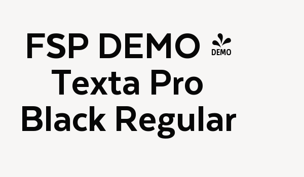 FSP DEMO – Texta Pro Black Regular Font