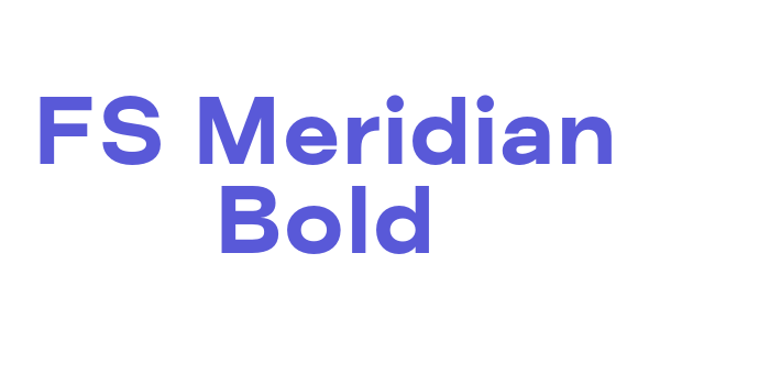 FS Meridian Bold Font Download