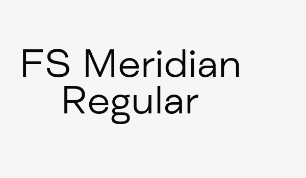 FS Meridian Regular Font