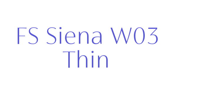 FS Siena W03 Thin Font Download