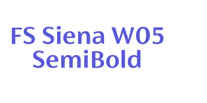 FS Siena W05 SemiBold Font Download