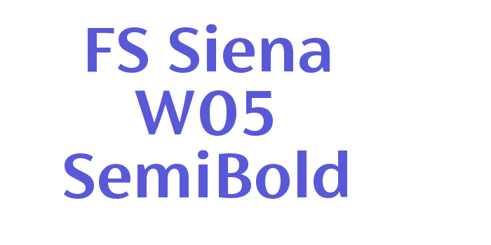 FS Siena W05 SemiBold Font