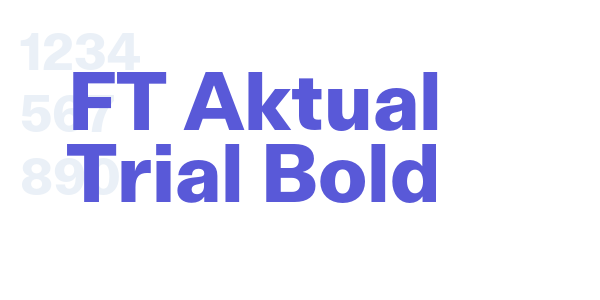 FT Aktual Trial Bold font